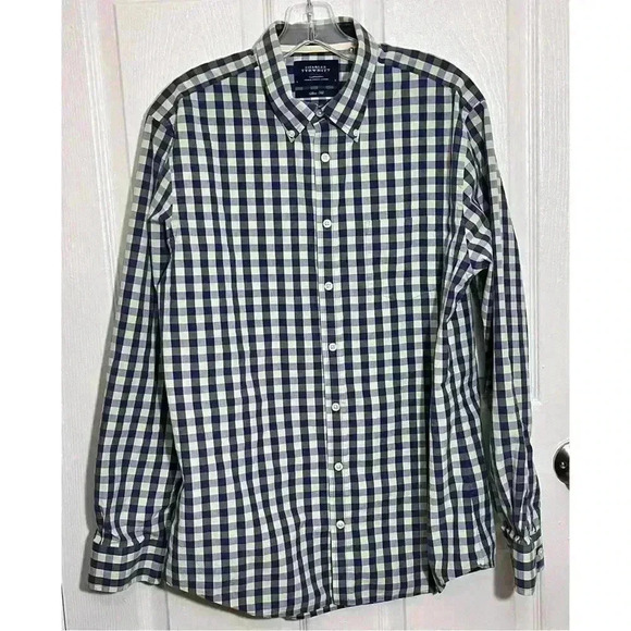 Charles Tyrwhitt Other - CHARLES TYRWHITT Slim Fit Check Green & Blue Men’s Button Down | size large